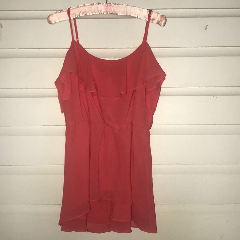 Love 21 Pink Ruffle blouse